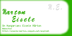 marton eisele business card